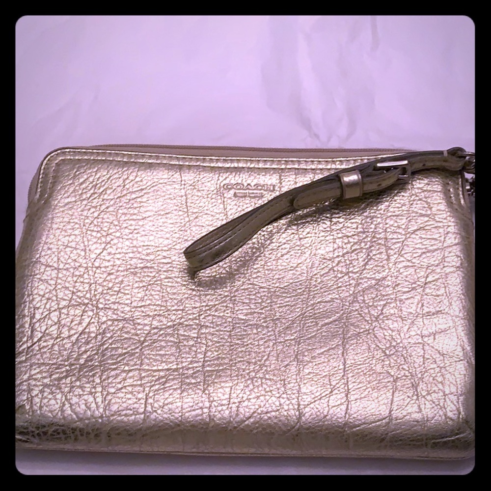 Coach Gold Wristlet